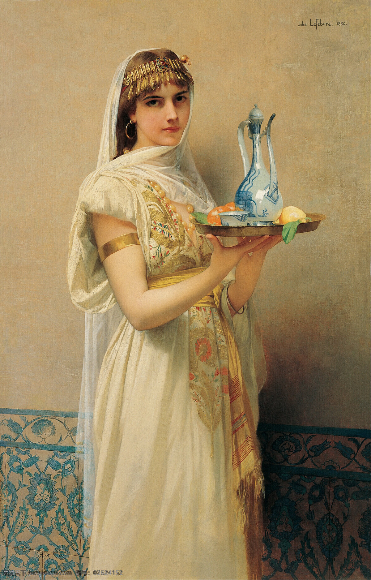 油画美女 油画 唯美 艺术 绘画 美女 茶壶 水果 女仆 写实油画 古典油画 绘画书法 文化艺术