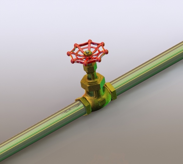 截止阀 条约 阀门 截止 npt 3d模型素材 建筑模型
