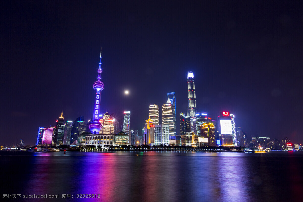 上海外滩月色 上海 外滩 月色 夜间 城市 旅游摄影 国内旅游