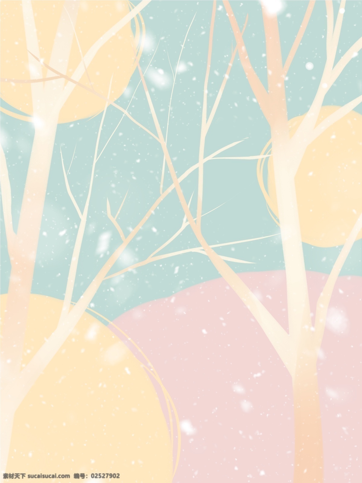 彩绘 冬季 树林 背景 简约 手绘背景 背景图 下雪 广告背景 背景设计 psd背景 促销背景 背景展板图