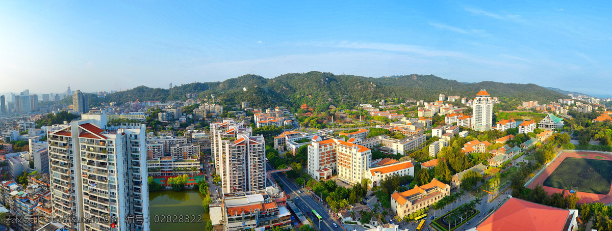 厦门大学全景 厦大 厦门大学 xiamen university 全景 日落 夕阳 panorama 建筑 鼓浪屿 鹭岛 双子塔 双子星 世贸海峡大厦 高楼 摩天 大厦 建筑园林 建筑摄影 青色 天蓝色
