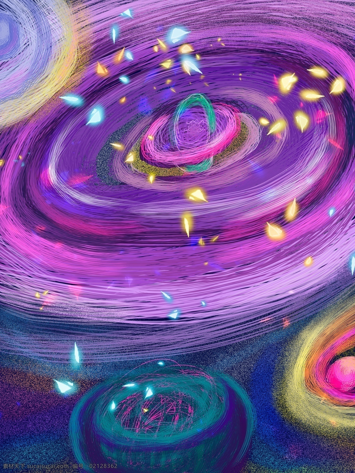 五彩 线圈 星空 背景 唯美 喜庆 线圈背景 线圈画 广告背景 手绘背景 特邀背景 背景展板图 背景图 创意