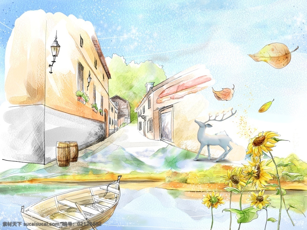 手绘 彩绘 背景 墙 油画 背景墙 手绘彩绘 背景墙油画 2019 分层