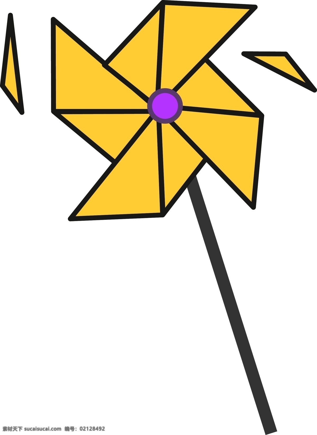 通 手绘 儿童 黄色 玩具 风车 简约风车 儿童玩具 卡通 七彩风车 手绘风车
