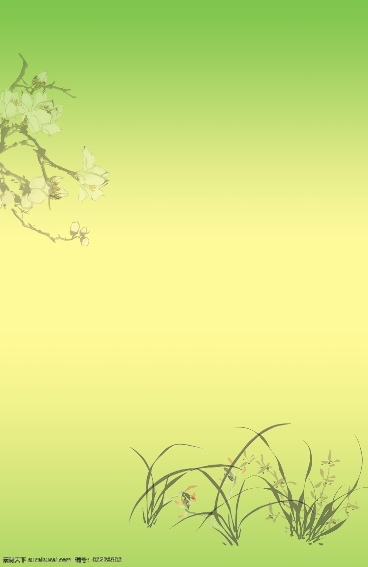 梅花 兰花 背景 底图 其他模版 广告设计模板 源文件