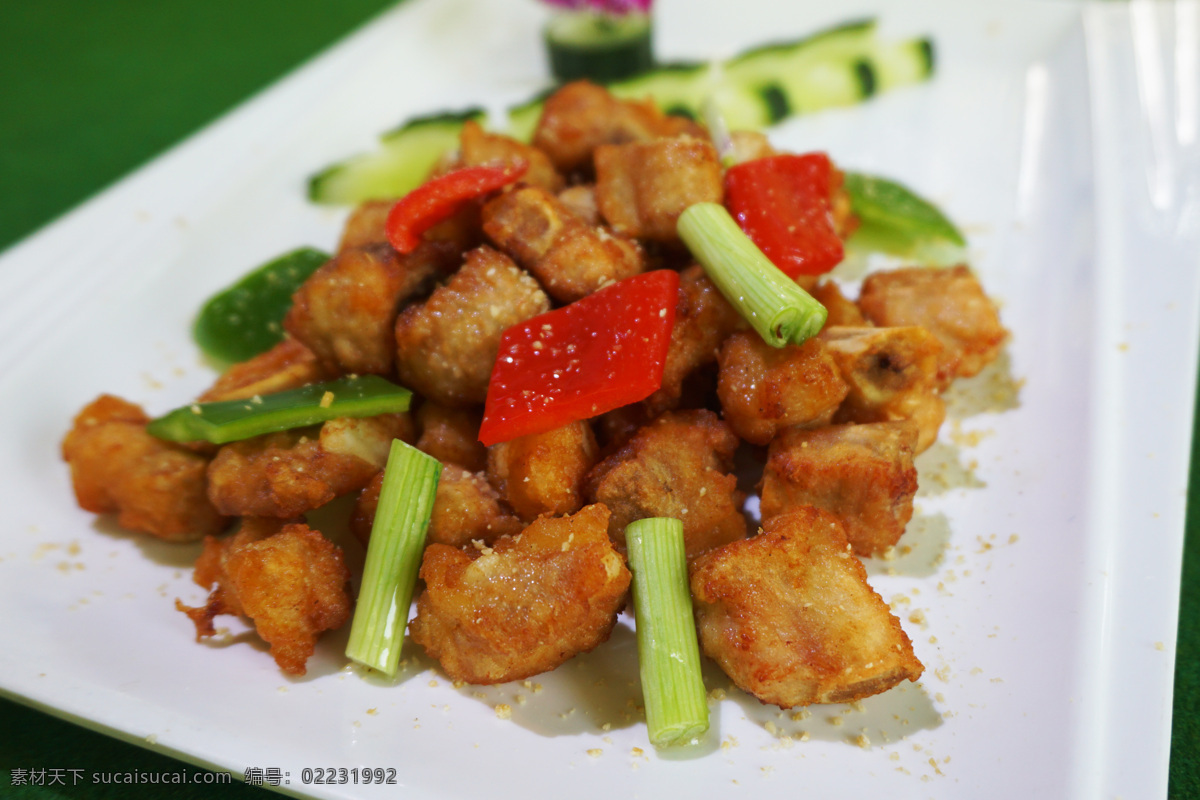 椒盐蒜香骨 椒盐 蒜香 排骨 蒜香骨 菜品 餐饮美食 传统美食