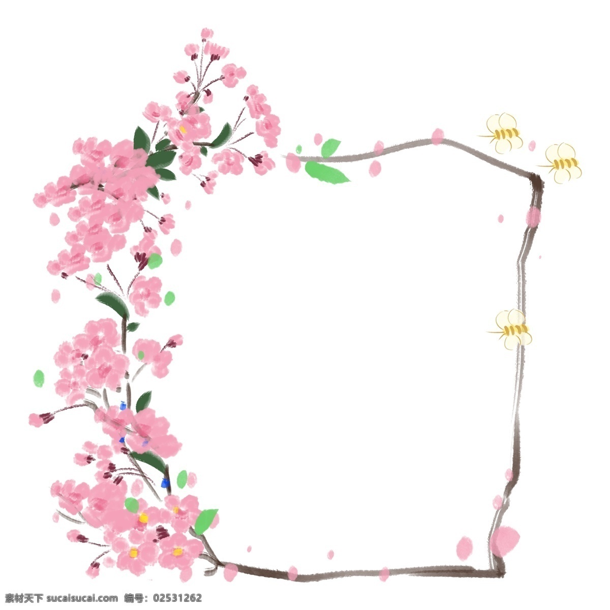 粉色 花朵 花卉 边框 粉色的花朵 卡通边框 花卉边框 鲜花边框 花朵边框 花环边框 粉色的花卉