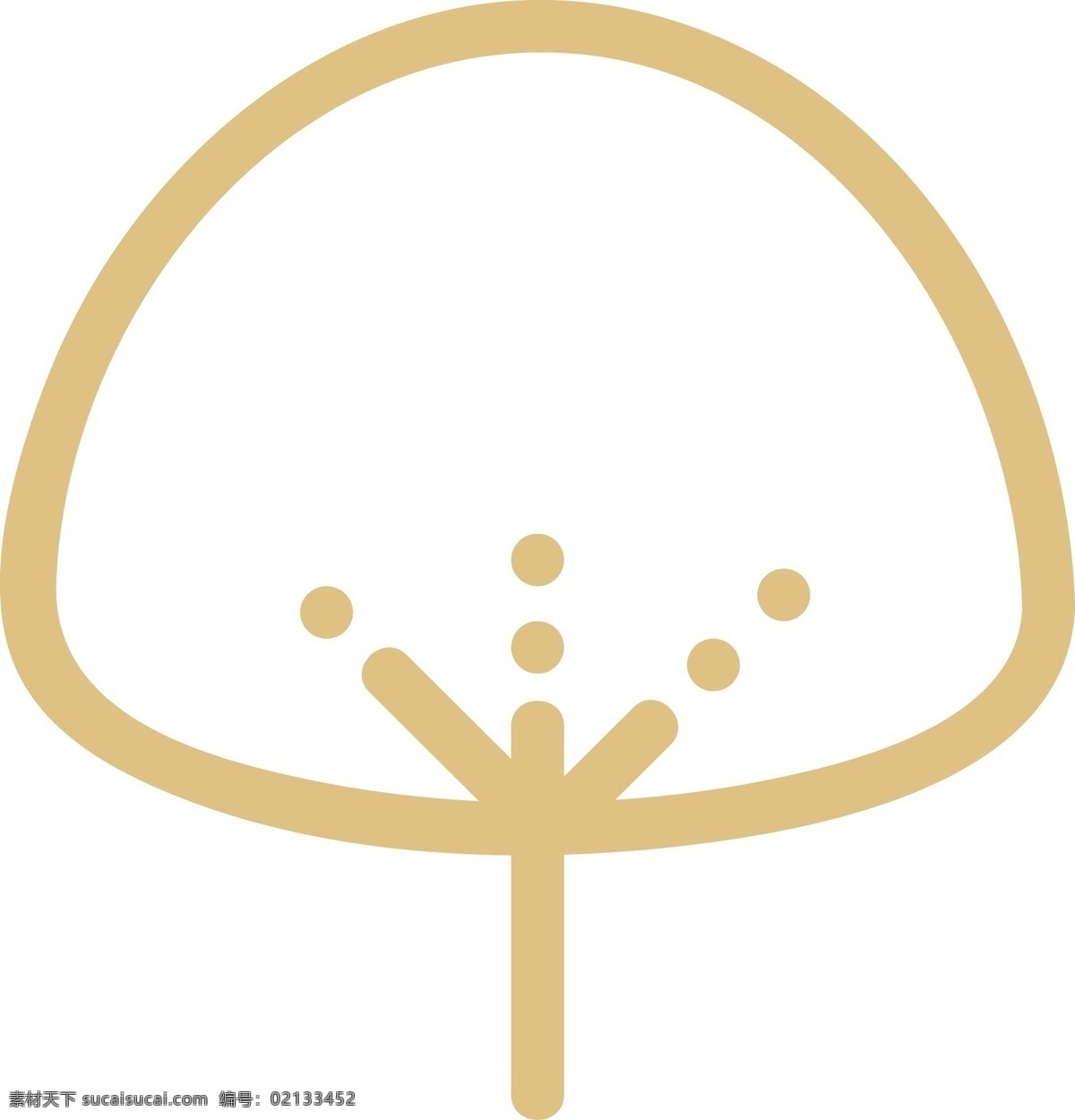 金色 弧度 植物 大树 元素 创意 扁平化 矢量图 图标 ui 光泽 树干 生长