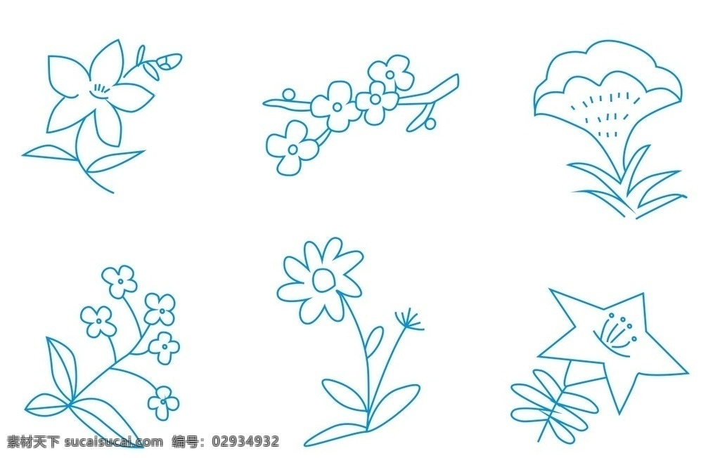 简笔画 鲜花简笔画 鲜花 植物简笔画 花朵 花卉 卡通画 植物 线条 线描 线稿 轮廓画 素描 绘画 绘图 插图 插画 儿童简笔画 矢量素材 简图