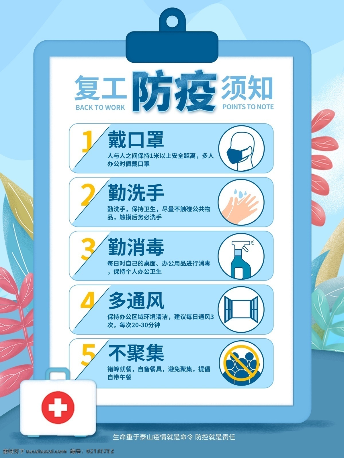 复工须知 海报图 海报 防疫须知 小清晰背景 海报背景 蓝色背景 蓝色海报 宣传画 宣传防疫 宣传 复工防疫