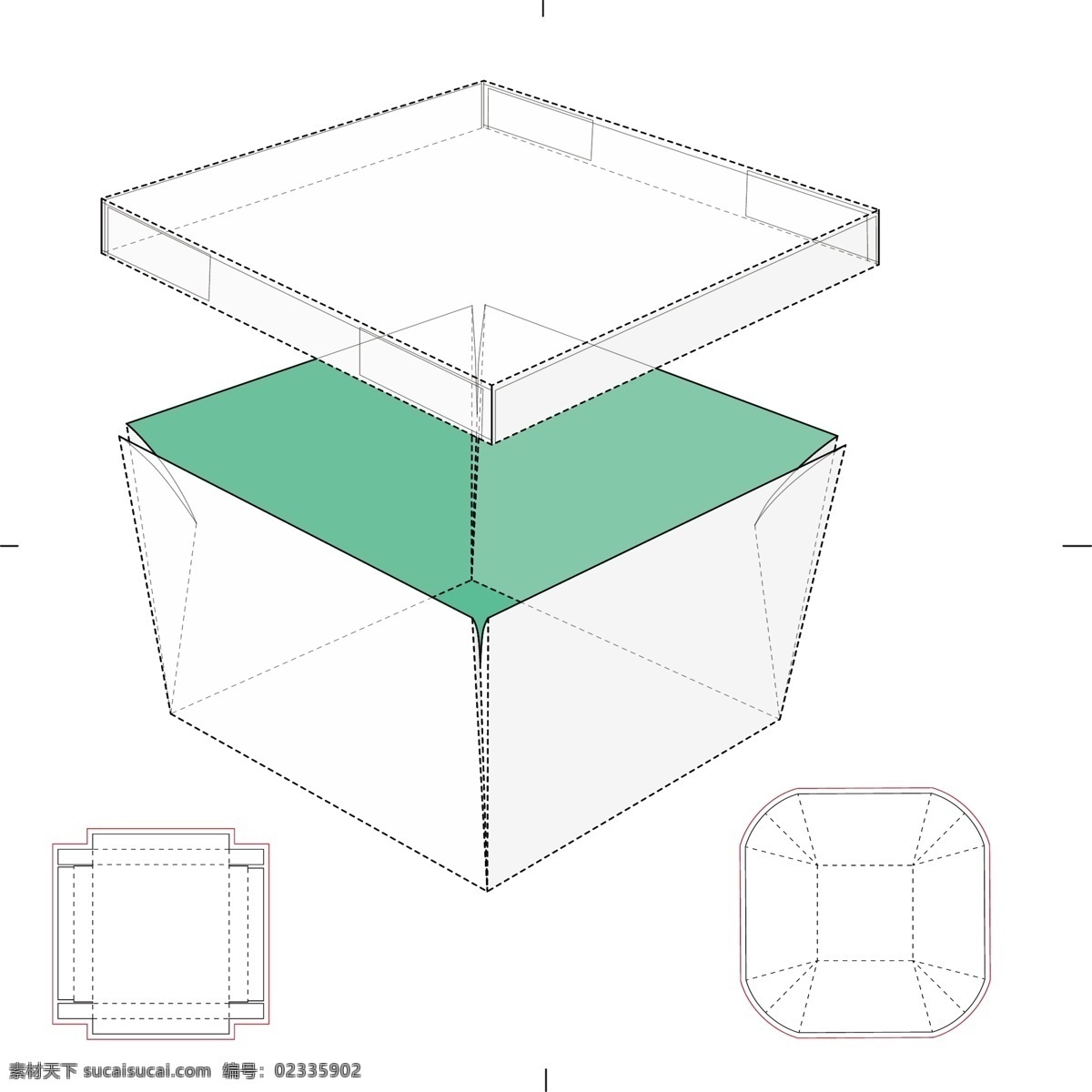 包装盒设计 包装盒模板 包装盒 展开示意图 手绘 纸盒包装 矢量 包装设计