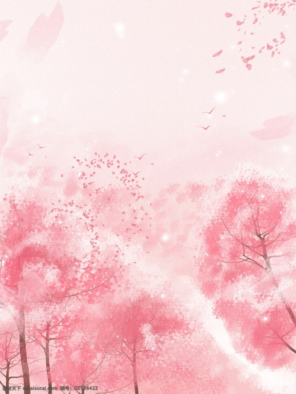 手绘唯美樱花 纯手绘背景 粉色背景 花瓣飞舞 唯美背景 唯美风景 樱花树背景 唯美插画 插画 水彩 电商 淘宝 背景 春天 花草 画 粉色 明信片 清新 手绘 树 浪漫 风景 日出 唯美 小清新