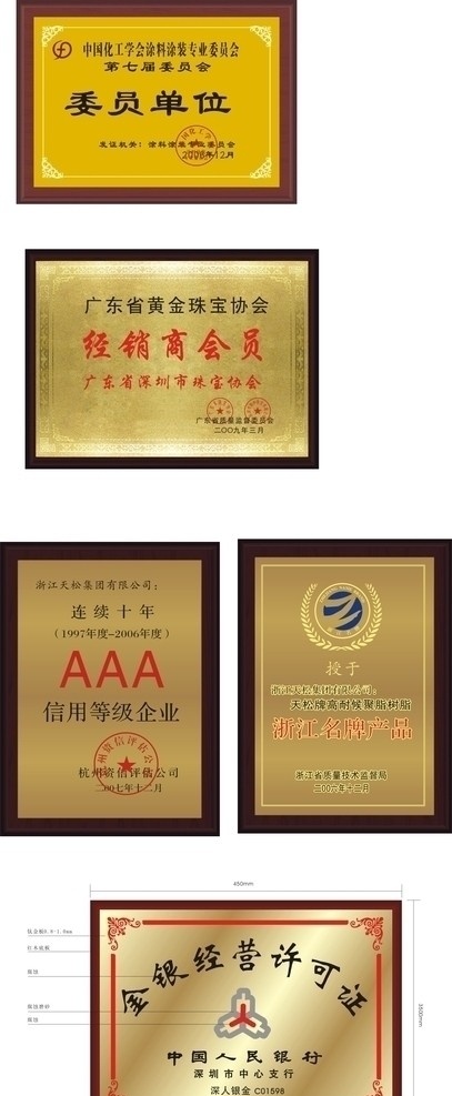 奖牌证牌 奖牌 证牌 红木牌 沙金 不锈钢腐蚀 铜腐蚀 其他设计 矢量