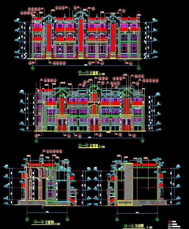 楼房 平面图 cad设计图 花园 立面图 楼房平面图 源文件 懿 a 2栋 施工图纸 dwg cad素材 室内图纸