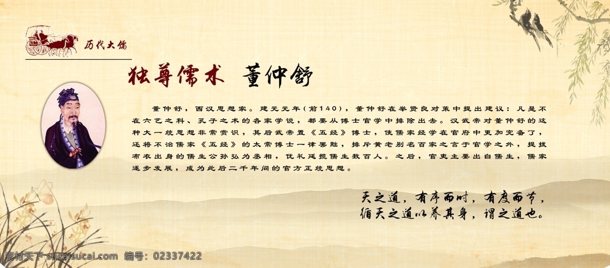 8独尊儒术 董仲舒 儒学文化 历代大儒 儒家思想 宣传栏 文化艺术