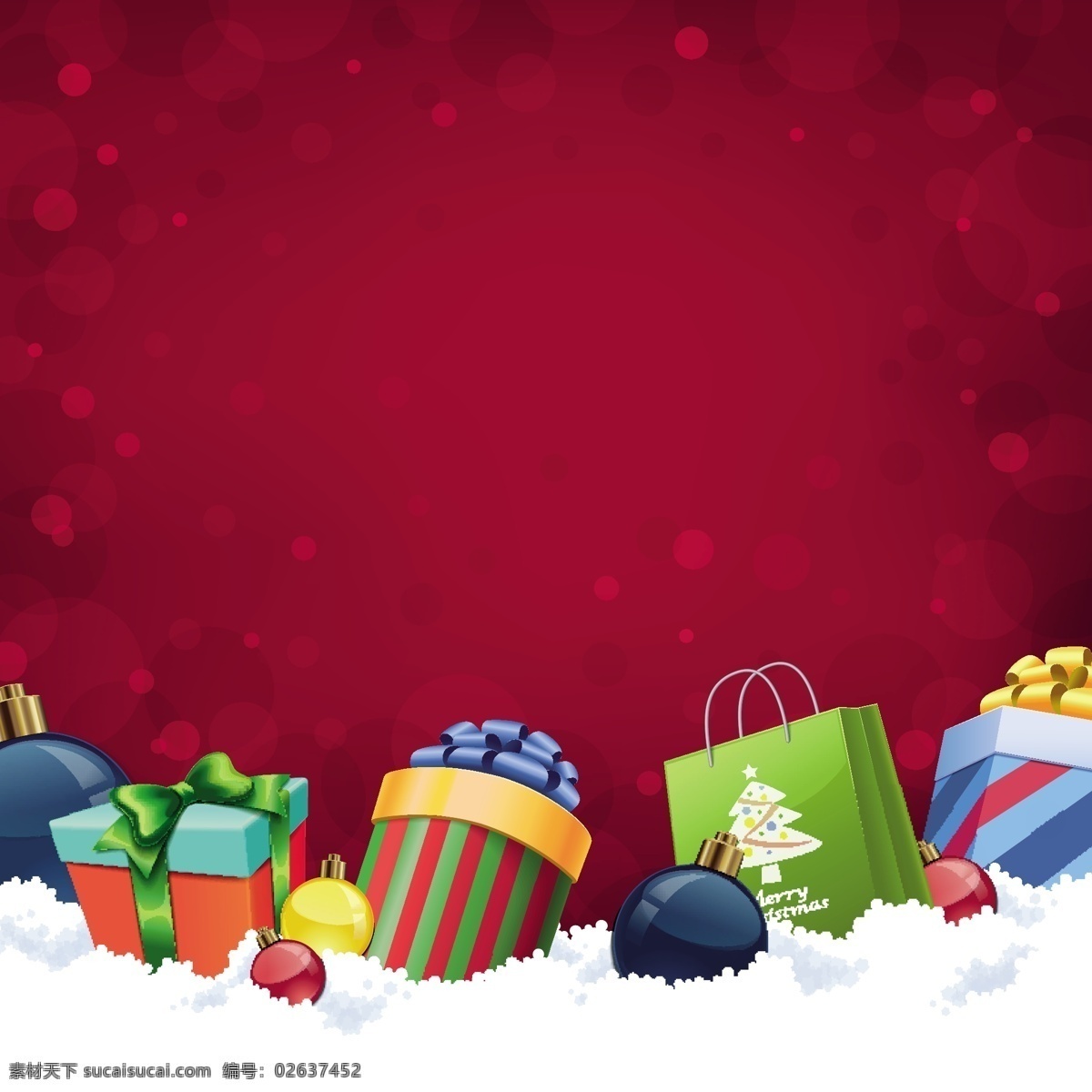 圣诞节 礼物 元素 eps格式 购物袋 礼包 精美 矢量 商场 打折 促销 海报 背景 冬季雪花 节日素材 其他节日