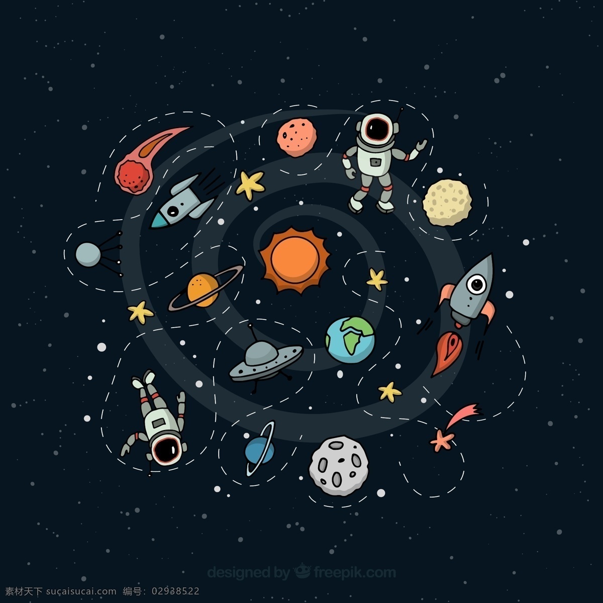 手绘宇宙 创意宇宙 宇宙插画 插画 太空插画 宇宙 宇航员 行星 火箭 太阳 星系 星星 飞碟 黑洞 创意插画 创意 手绘插画 手绘 科学 宇宙探索 地球 科幻 现代科技 科学研究