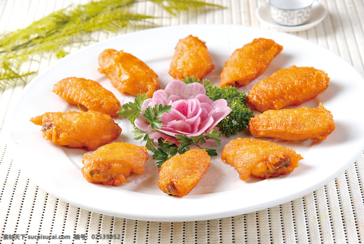 蒜香鸡中翅 美食 传统美食 餐饮美食 高清菜谱用图