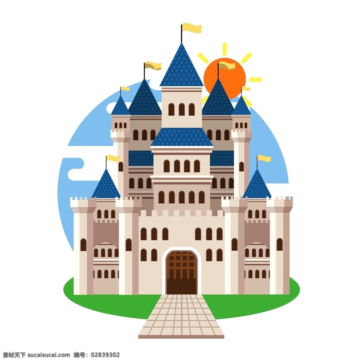 卡通城堡 手绘 欧式 建筑 彩色城堡 皇宫 欧式建筑 儿童城堡 卡通舞台背景 卡通皇宫 公主城堡 欧式城堡 城堡剪影 童话城堡