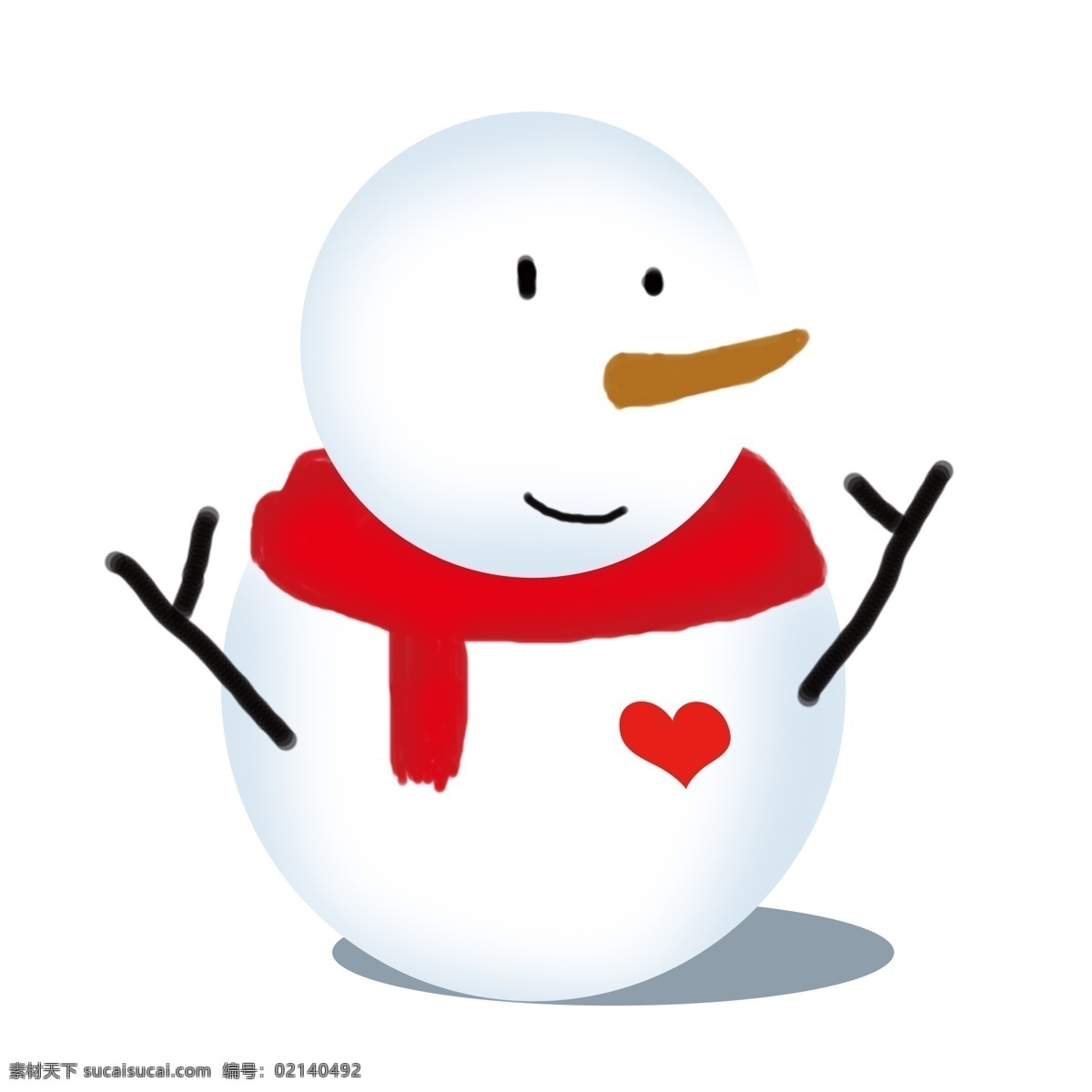 扁平 可爱 雪人 原创 元素 冬季 卡通 设计元素 红围巾 原创元素