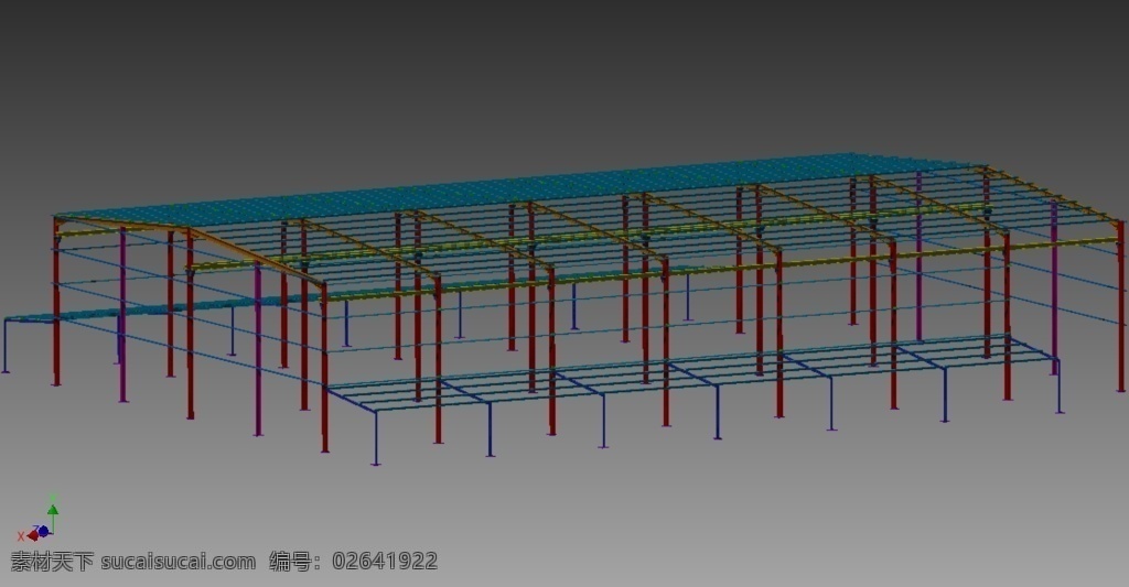 米 厂房 工业设计 建筑 3d模型素材 建筑模型