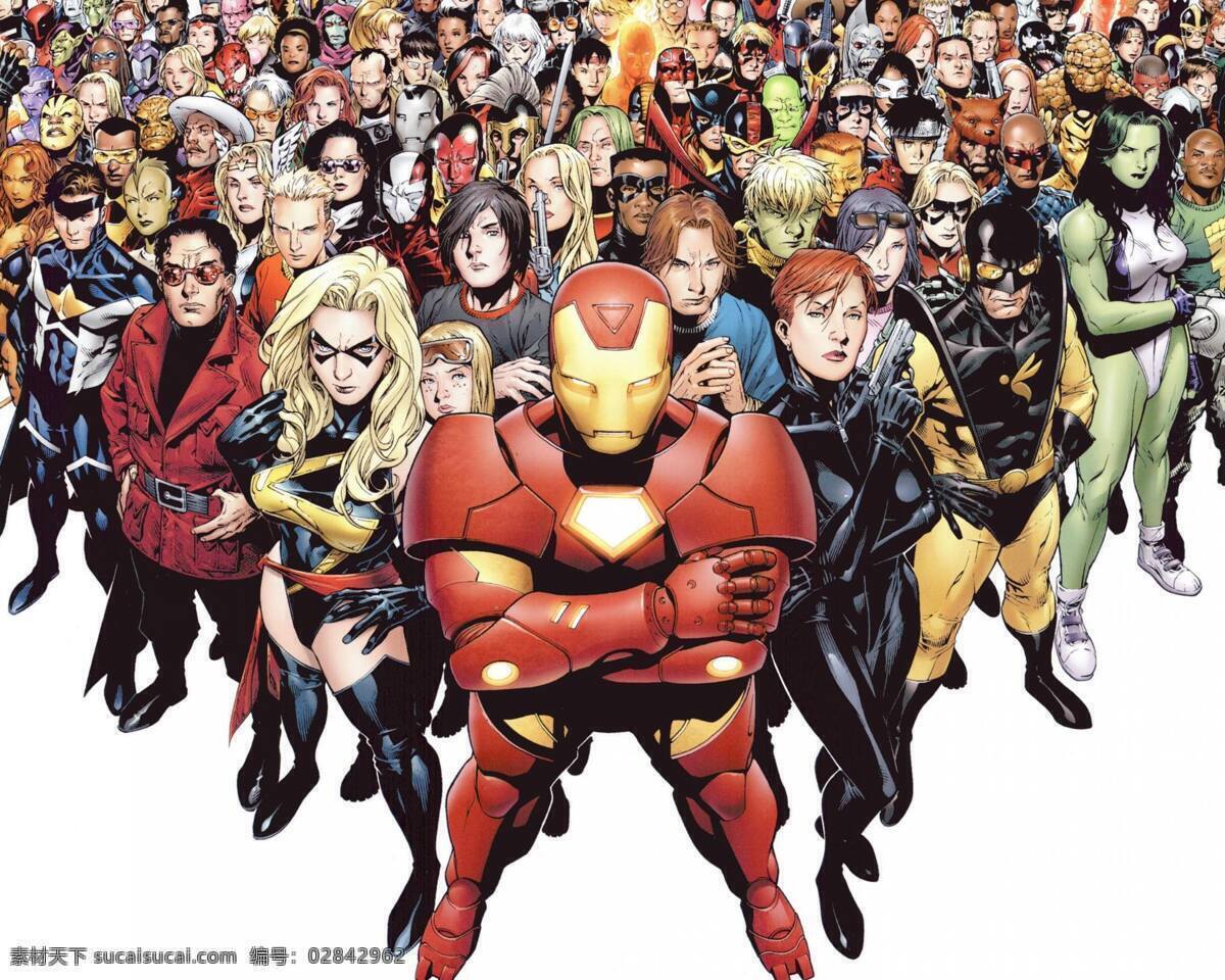 钢铁侠的团队 钢铁侠 超级英雄 漫画 海报 团队 动漫动画 动漫人物