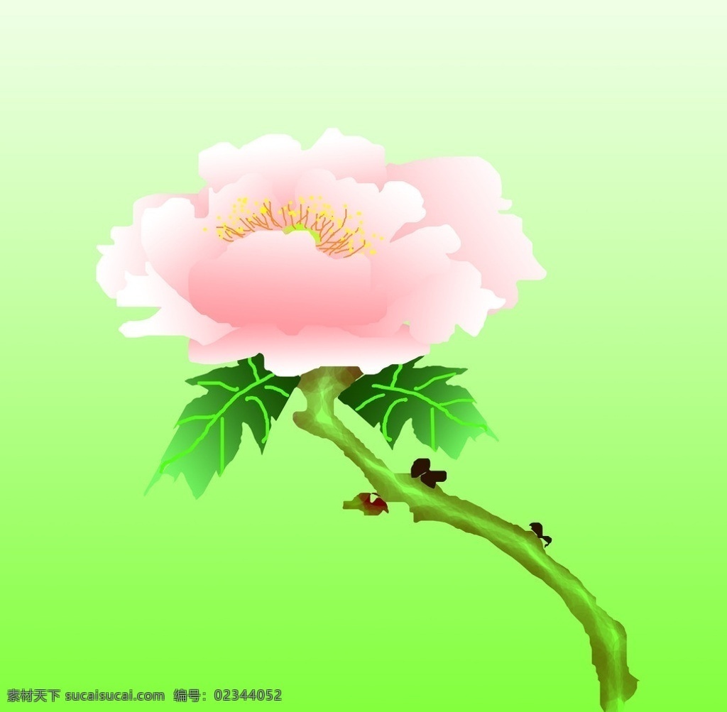 一枝花 花纹 装饰 背景 修饰 点 线 排列 构成 花朵 线型 平面素材 枝叶 花蕊 花香 背景素材 分层 源文件