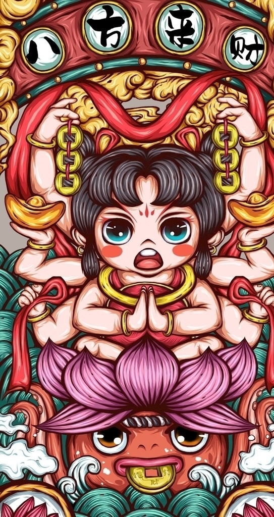 国潮素材图片 国潮 国潮素材 潮流中国 国潮插画 插画设计 国潮来袭 卡通设计