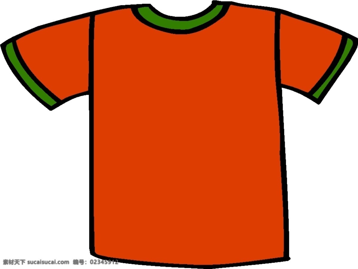 橘 色 t 恤衫 矢量图 t恤 橘色 绿色 服装设计 服装设计图