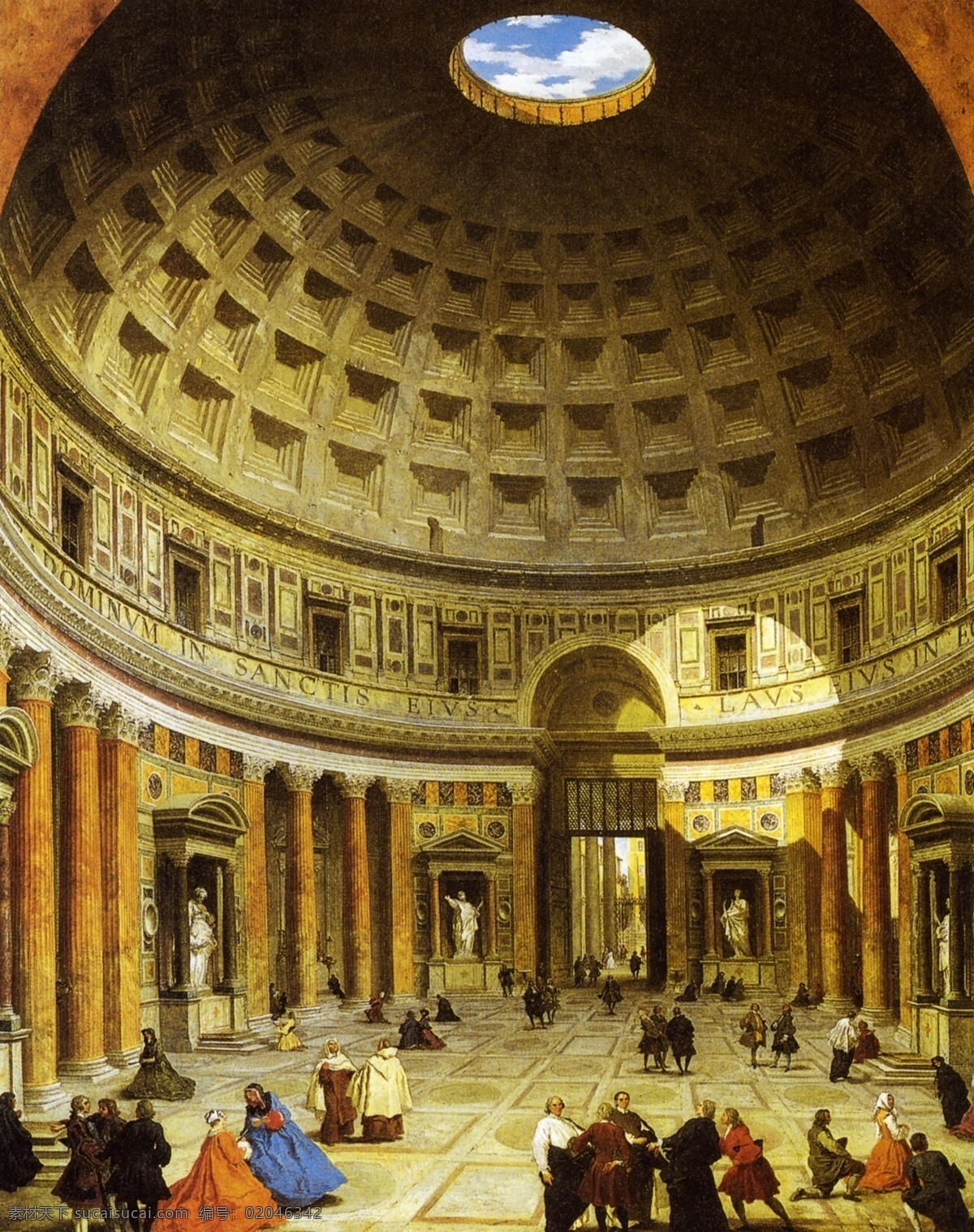 罗马万神庙 绘画 万神庙 pantheon 黑色