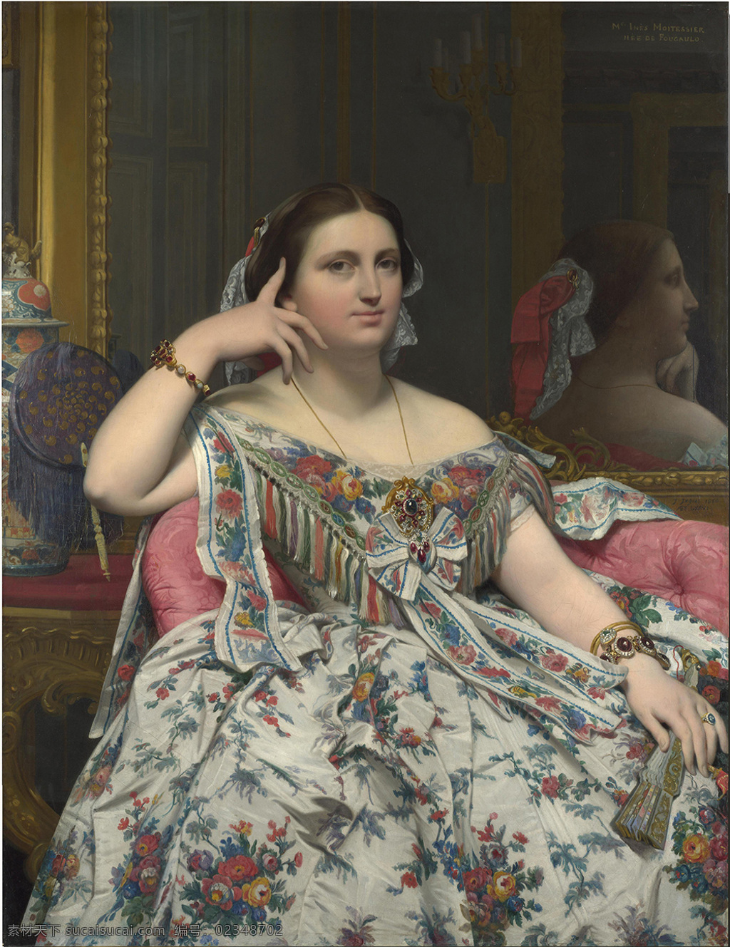 静坐 穆 瓦特 雪 耶 夫人 安格尔 油画 人物 法国 雪耶夫人 文化艺术 绘画书法