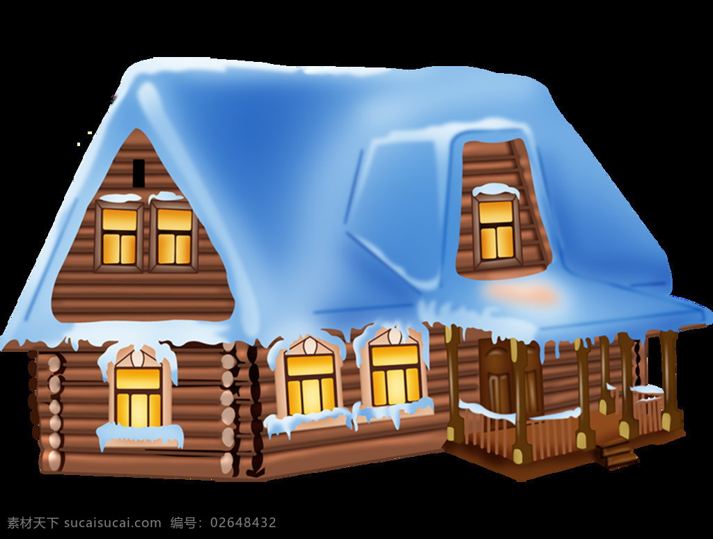 卡通 创意 小屋 元素 屋子 动画