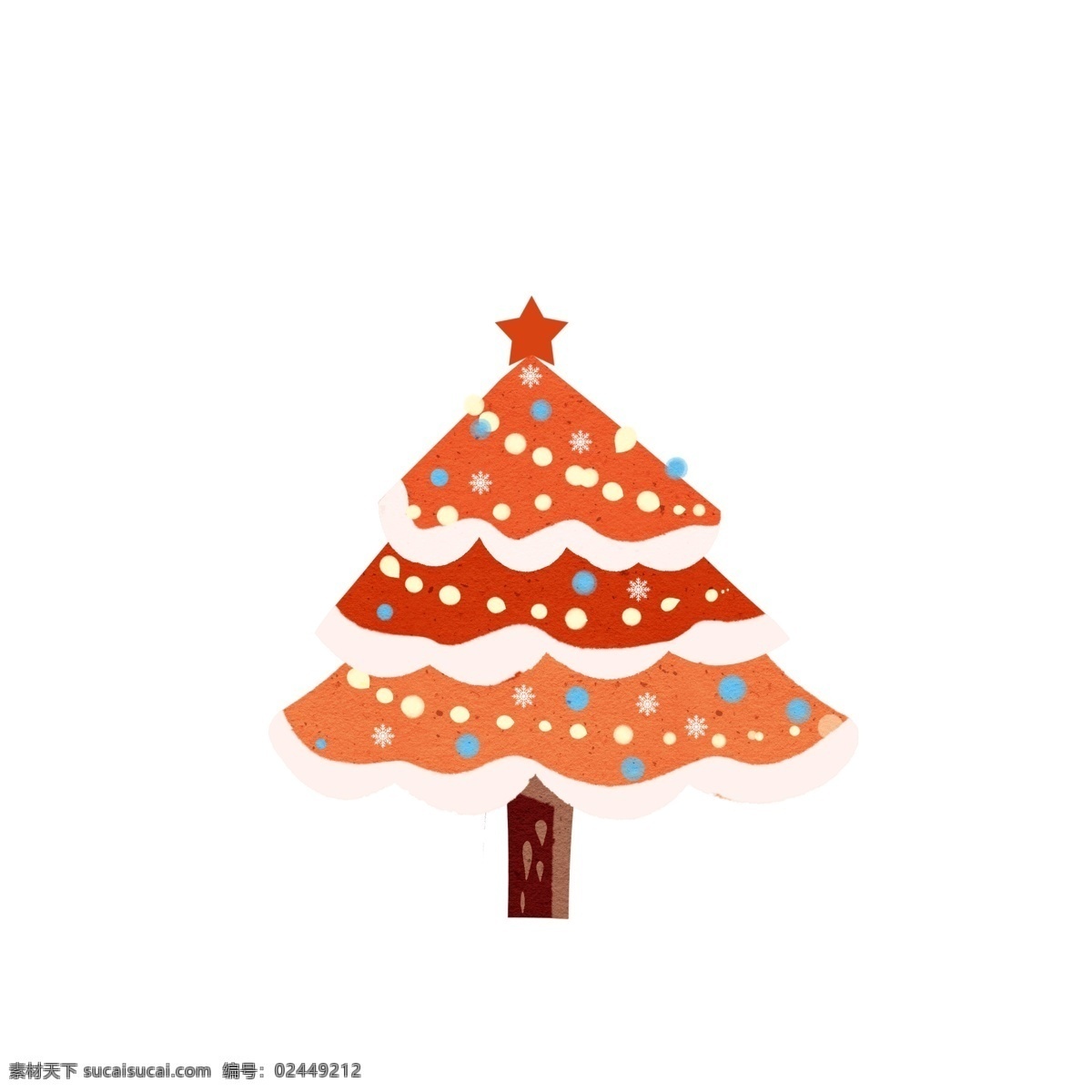 卡通 圣诞树 装饰 节日 圣诞节 既节日