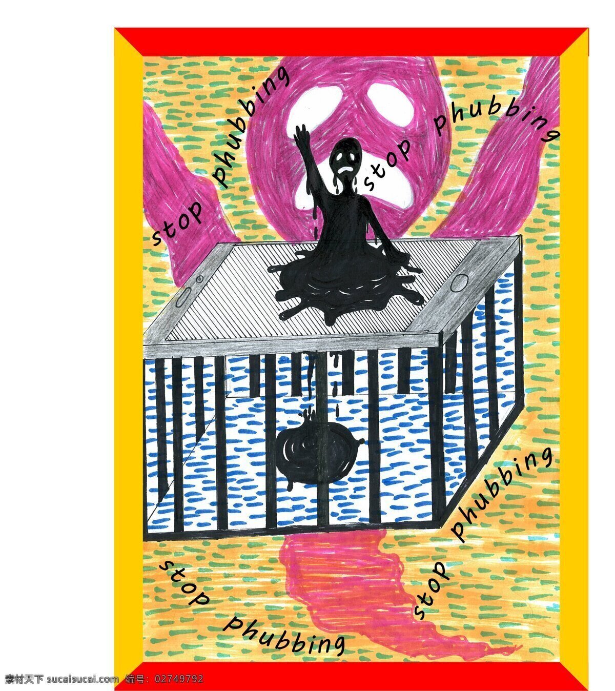 低头族 动漫动画 手机沦陷危机 人们沉迷手机 忽略身边乐趣 有时间看手机 玩着手机 忽略家人 忽略朋友 在家看手机 聚会看手机 卡通 动漫 可爱