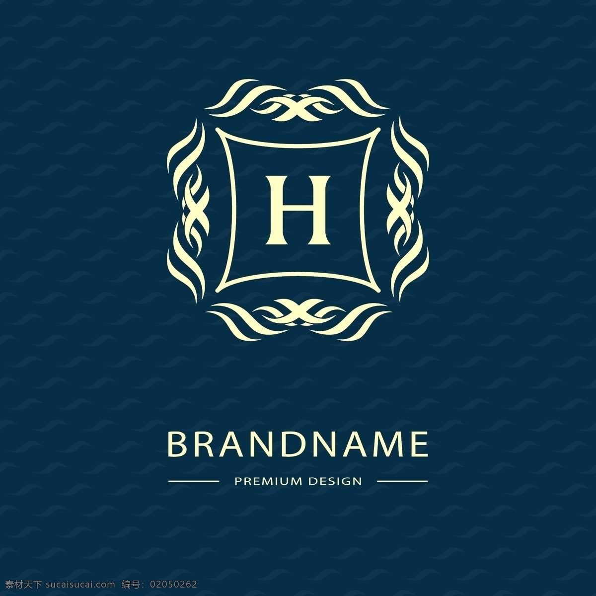 时尚 英文 标志设计 矢量 欧式 花纹 装饰 边框 logo 服装企业 标志 标识 图标 蓝色
