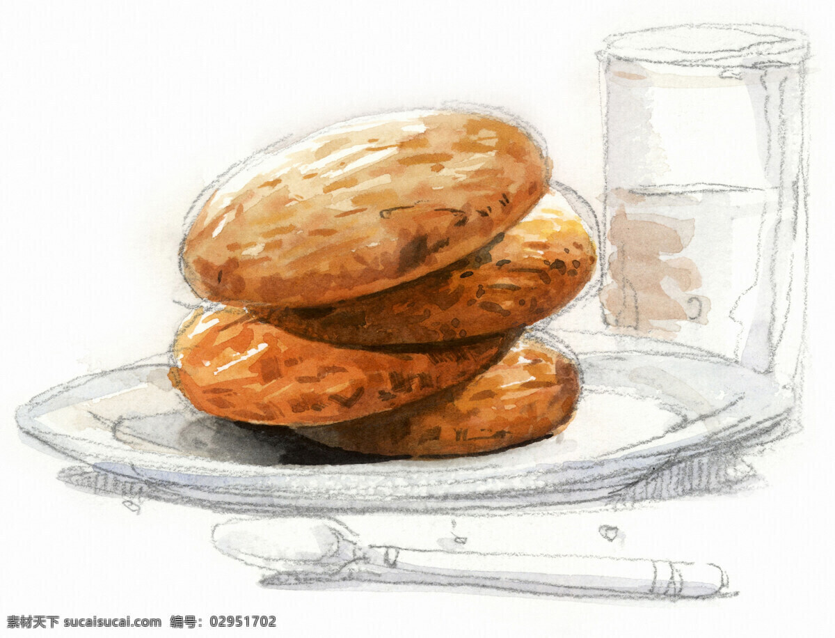 水彩静物 水彩画 书画美术 设计素材 水彩画篇 白色