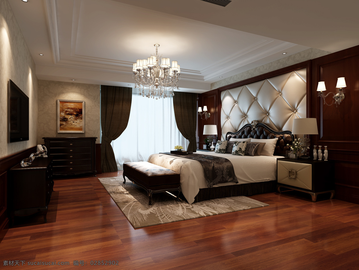 欧式风格卧室 欧式风格 卧室 装饰设计 简欧 简美 黑色