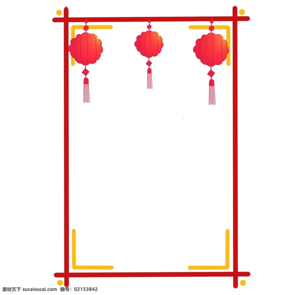 手绘 黄色 梅花 边框 手绘梅花插画 创意 结 插画 红色的边框 新年的边框 漂亮的边框 美丽的边框
