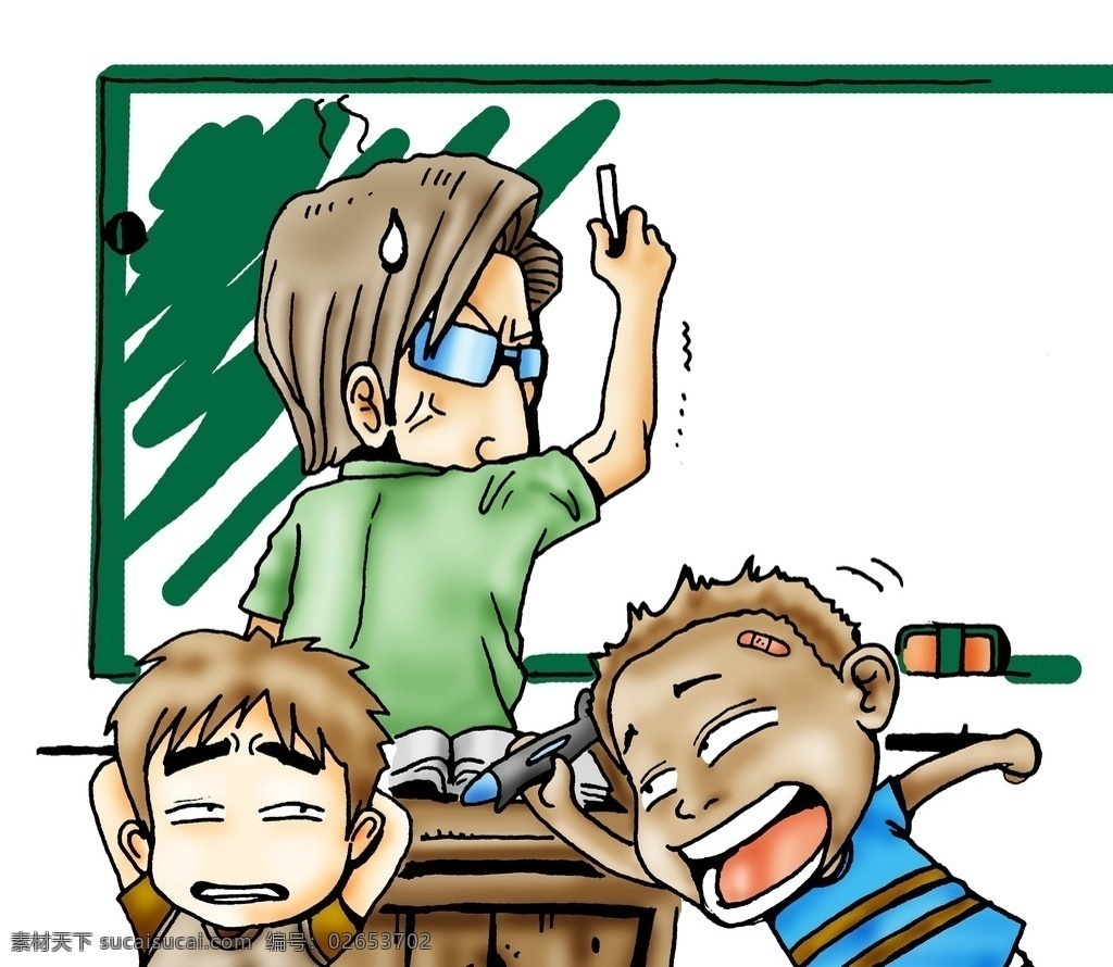 漫画人物 课堂 讲课 玩耍 漫画 创意 不听讲 动漫人物 动漫动画