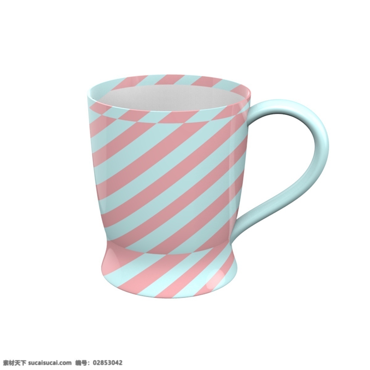 彩色 条纹 杯 免 抠 图案 杯子 陶瓷杯 水杯 咖啡杯 杯子模型 三维 立体 模型 茶具 生活用品 家居用品 喝水