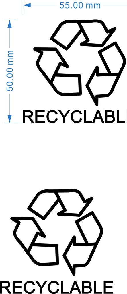 recyclable 循环标 矢量图 循环 箭头 回收 标志图标 公共标识标志