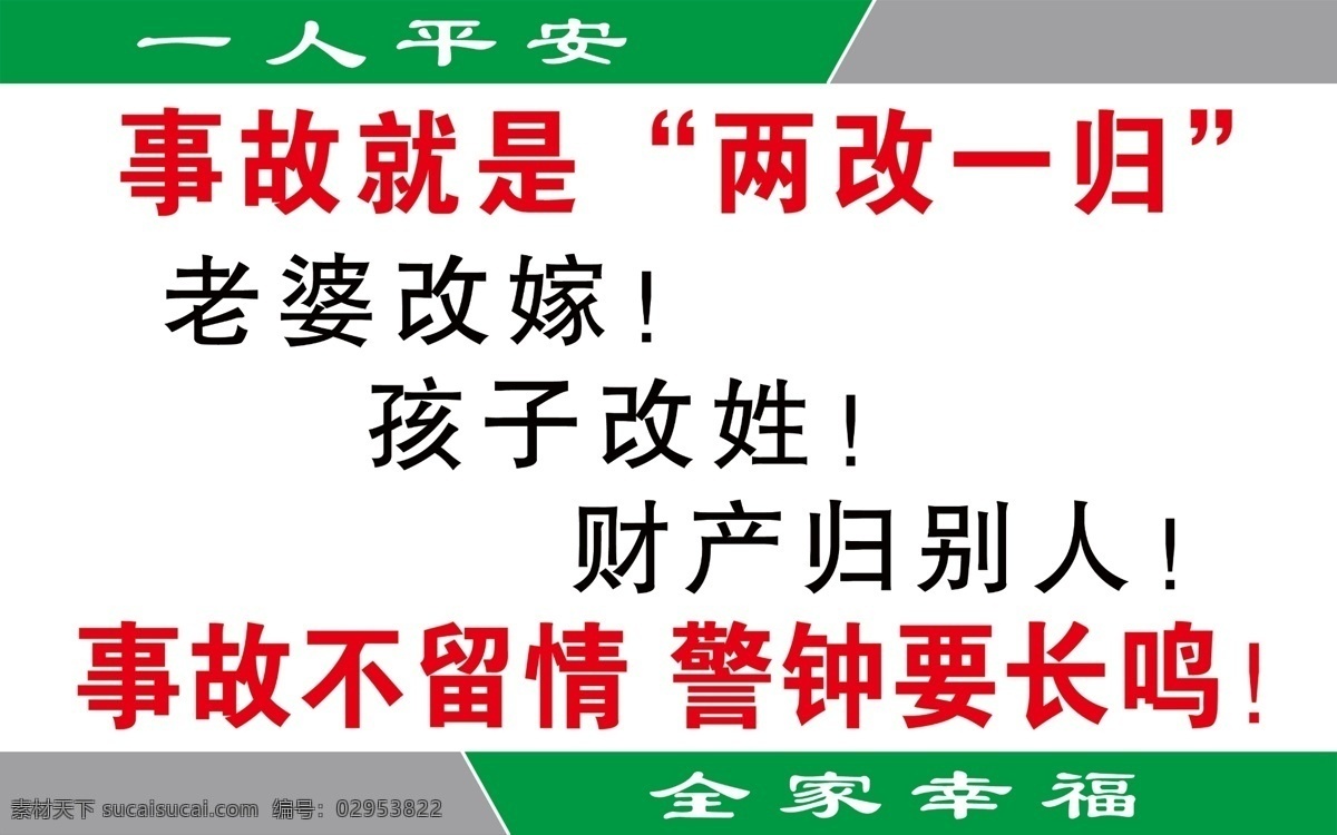 安全启示 安全 事故 警钟 平安 工地 分层