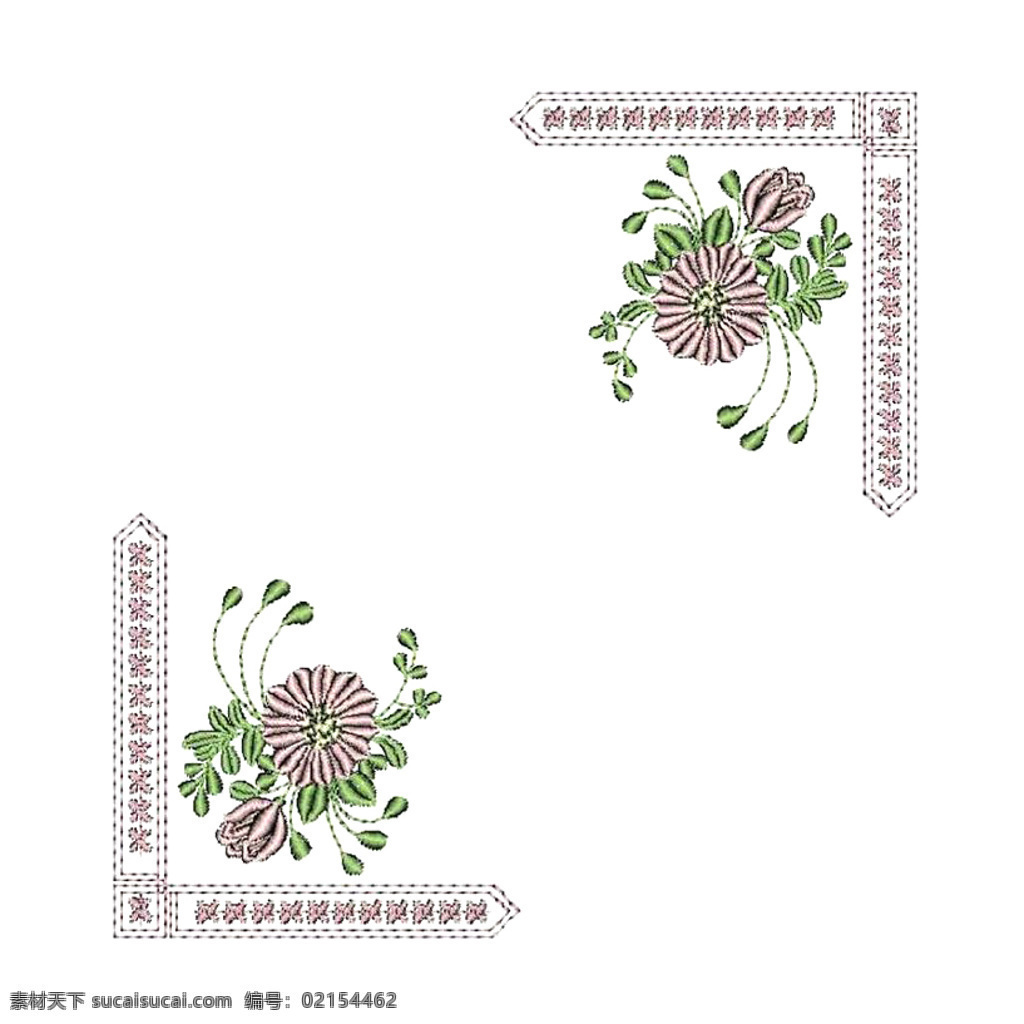 绣花免费下载 服装图案 花朵 绣花 植物 花边角 面料图库 服装设计 图案花型