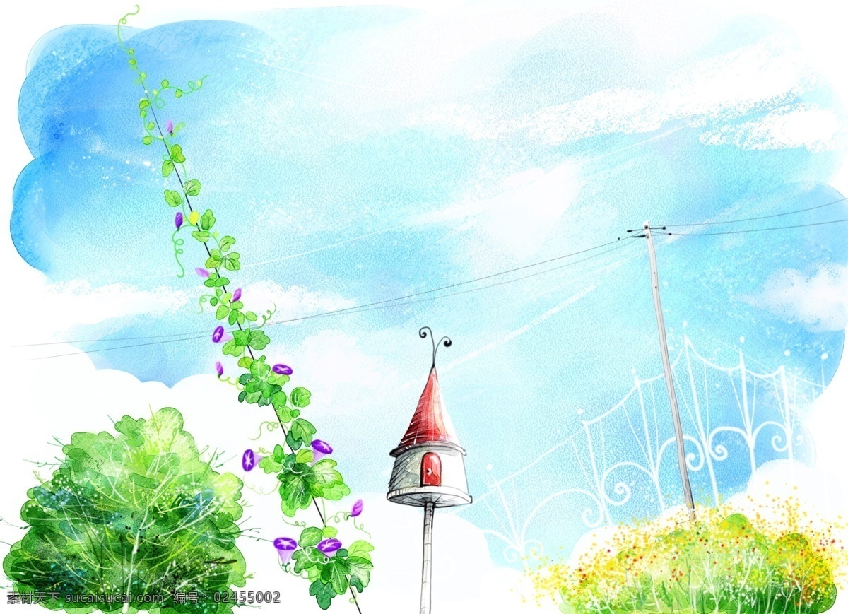 梦想青春 卡通漫画 韩式风格 分层 psd224 设计素材 分层插画 psd源文件 白色