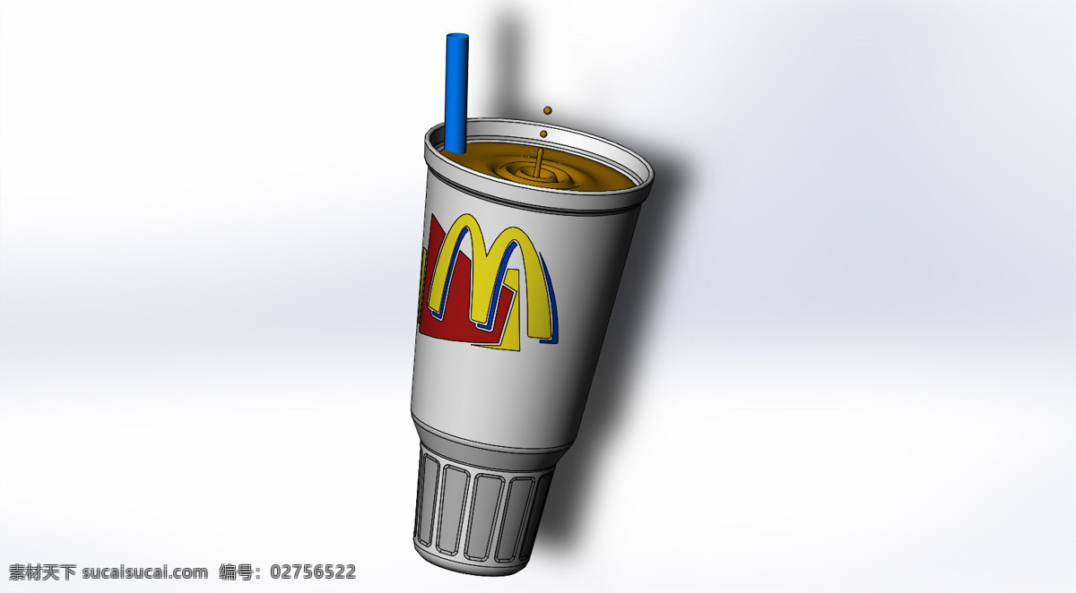 麦当劳 杯 橙汁 饮料 3d模型素材 其他3d模型