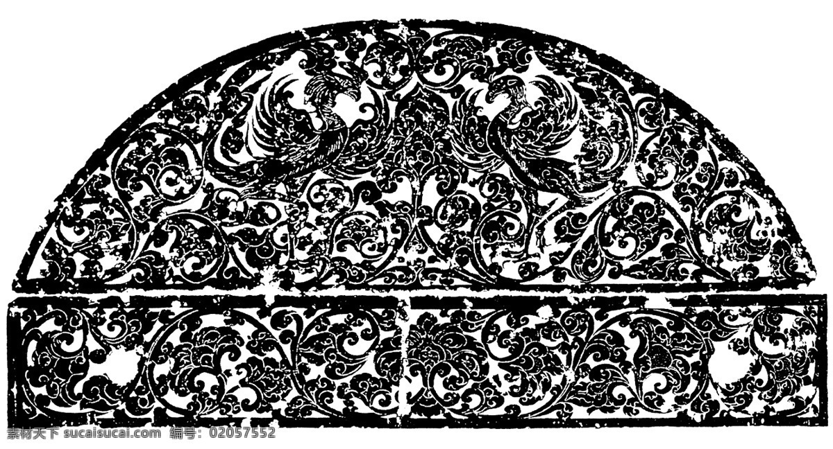 凤纹 图案 吉祥图案 中国传统图案 凤凰 设计素材 龙凤图纹 装饰图案 书画美术 白色