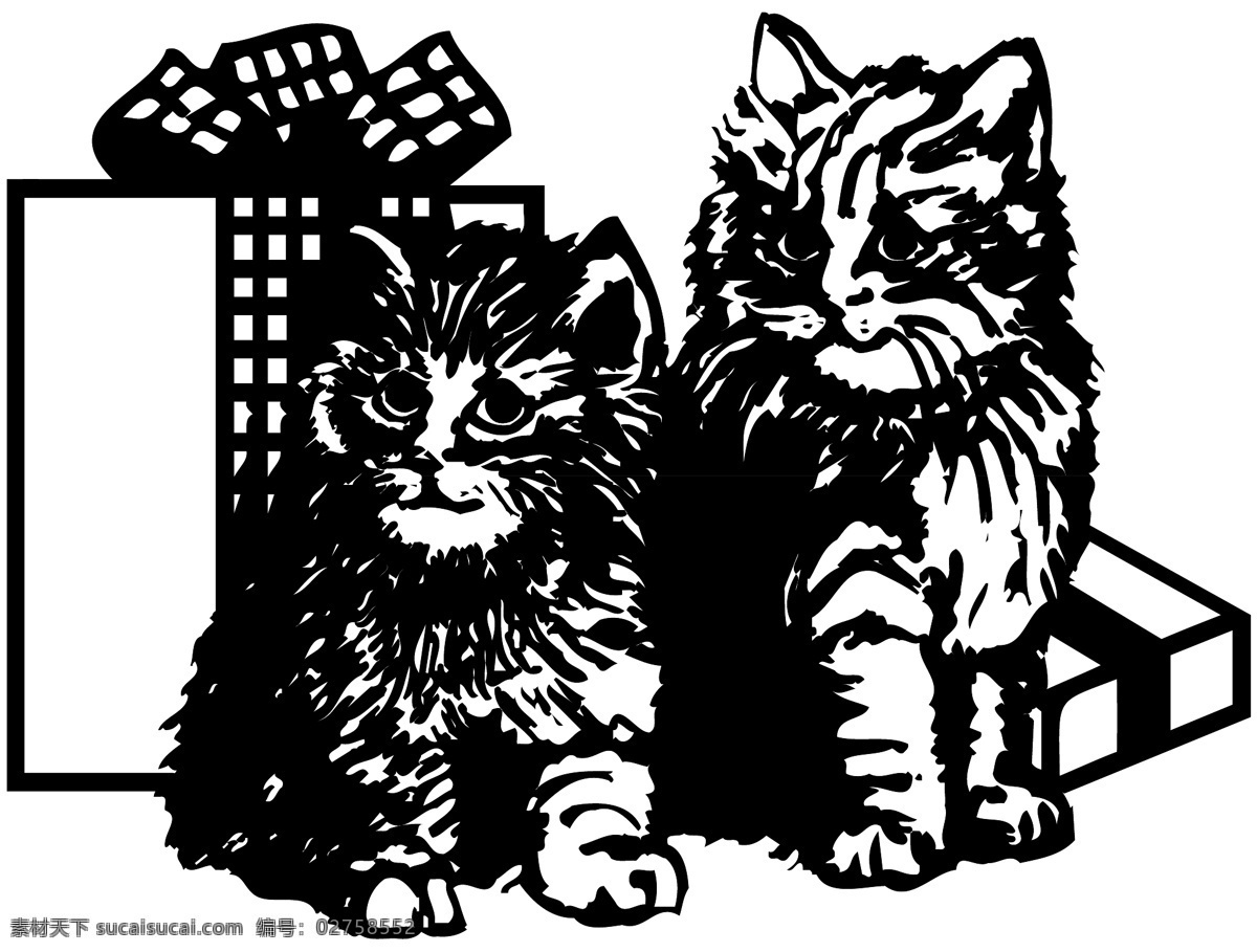 宠物猫 矢量素材 格式 eps格式 设计素材 宠物世界 矢量动物 矢量图库 黑色