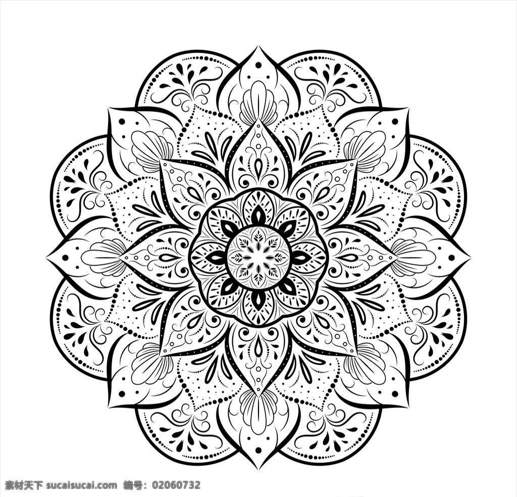曼陀罗图案 曼荼罗花纹 点缀 装饰 颜色 底纹 圆形 抽象 曼荼罗 东方 旋转 文身 纺织品设计 插图背景 艺术 创意装饰 花纹印花图案 底纹边框 花边花纹