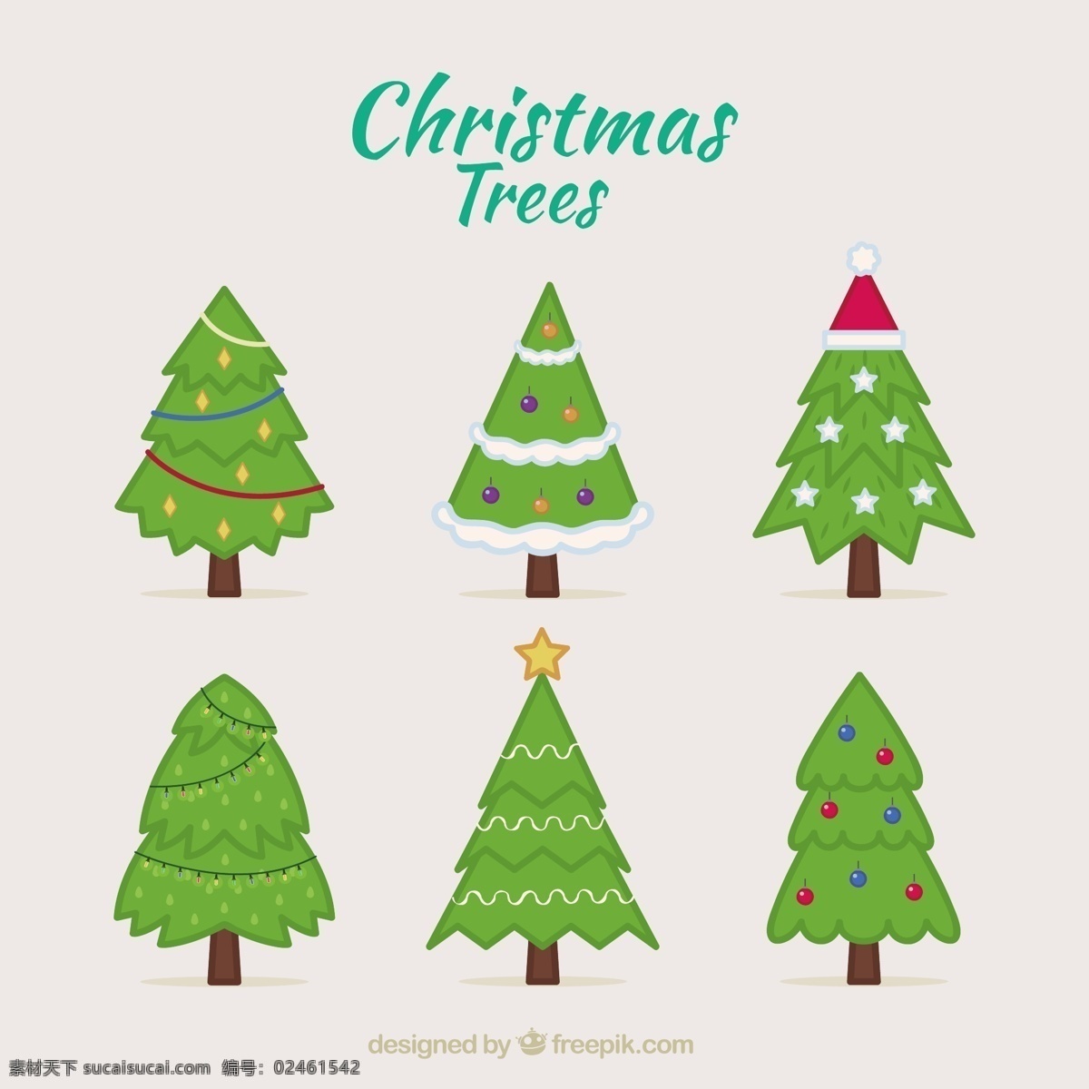 可爱 圣诞树 收藏 绿色的 圣诞快乐 冬天快乐 圣诞 庆祝 可爱的节日 树 节日快乐 季节 节日 快乐 十二月 集 白色