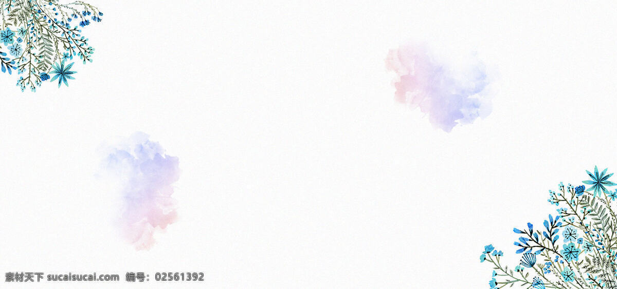 手绘 彩墨 漂浮 烟雾 淘宝 banner 背景